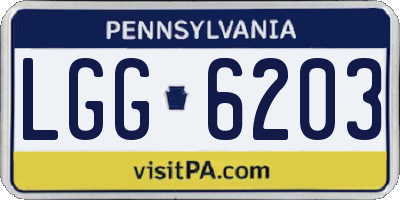 PA license plate LGG6203