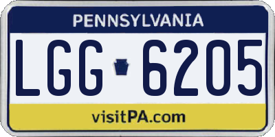 PA license plate LGG6205