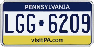 PA license plate LGG6209
