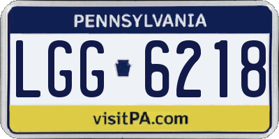 PA license plate LGG6218