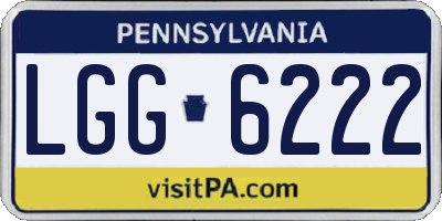 PA license plate LGG6222