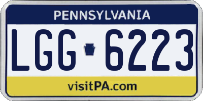 PA license plate LGG6223