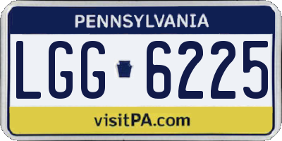 PA license plate LGG6225