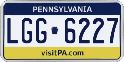 PA license plate LGG6227