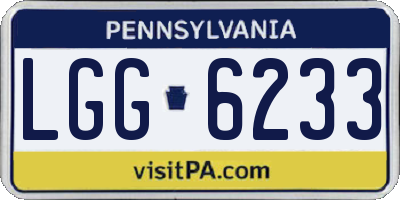 PA license plate LGG6233
