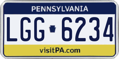 PA license plate LGG6234