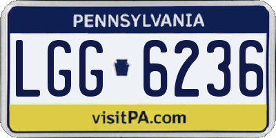 PA license plate LGG6236