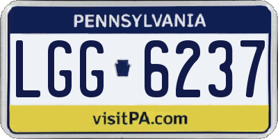 PA license plate LGG6237
