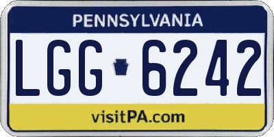 PA license plate LGG6242