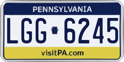 PA license plate LGG6245