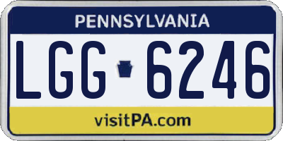 PA license plate LGG6246