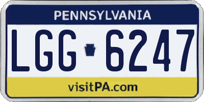 PA license plate LGG6247