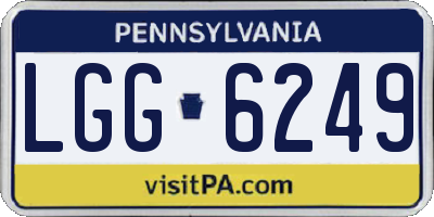 PA license plate LGG6249