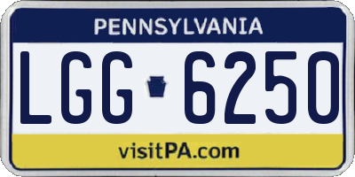 PA license plate LGG6250