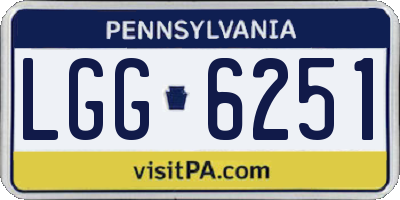 PA license plate LGG6251