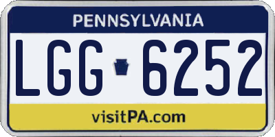 PA license plate LGG6252