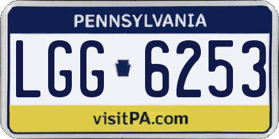 PA license plate LGG6253