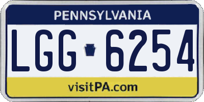 PA license plate LGG6254