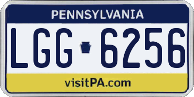 PA license plate LGG6256