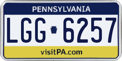 PA license plate LGG6257