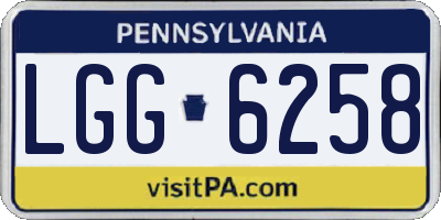 PA license plate LGG6258