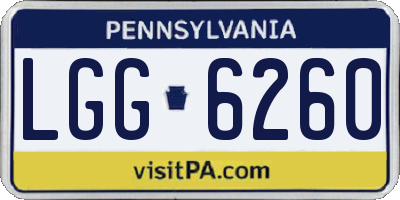 PA license plate LGG6260
