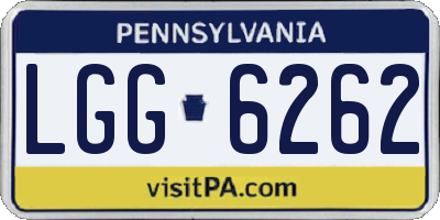PA license plate LGG6262