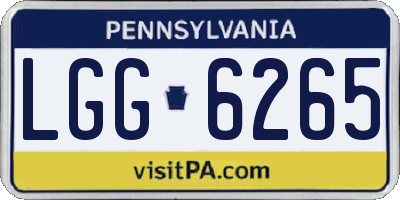 PA license plate LGG6265