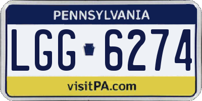 PA license plate LGG6274