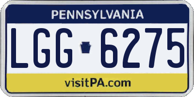 PA license plate LGG6275