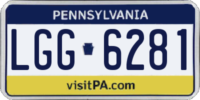 PA license plate LGG6281