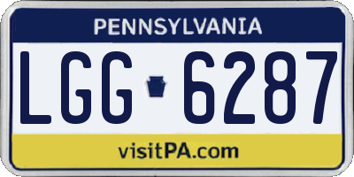 PA license plate LGG6287