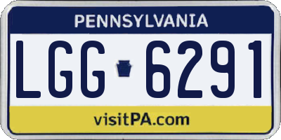 PA license plate LGG6291