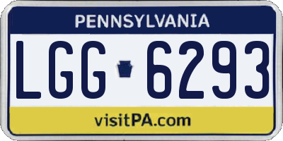 PA license plate LGG6293
