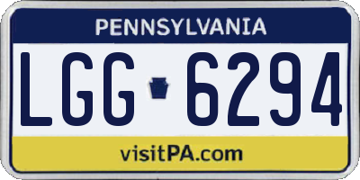 PA license plate LGG6294
