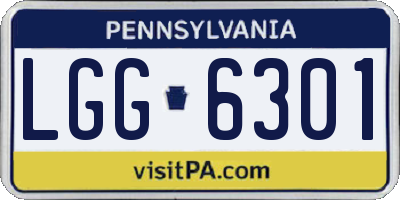 PA license plate LGG6301