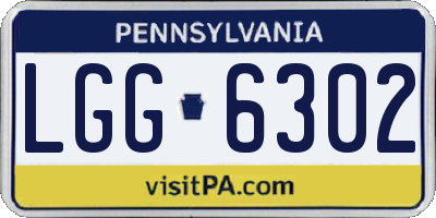 PA license plate LGG6302