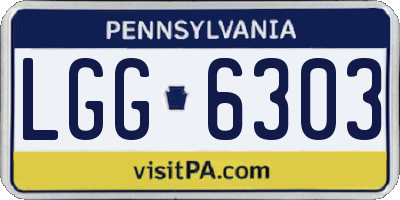 PA license plate LGG6303