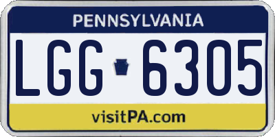 PA license plate LGG6305