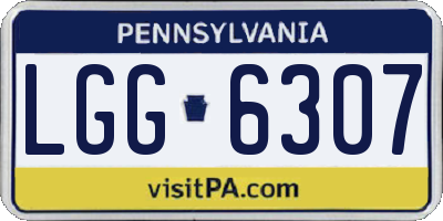 PA license plate LGG6307