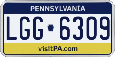 PA license plate LGG6309