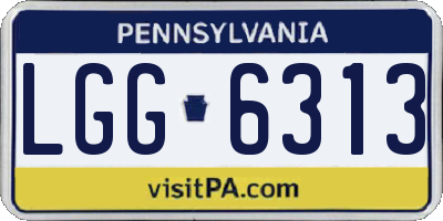PA license plate LGG6313