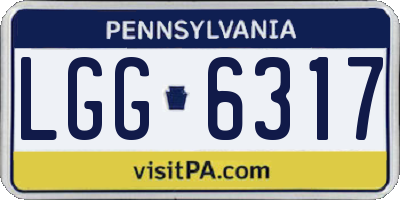 PA license plate LGG6317