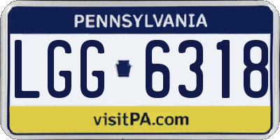 PA license plate LGG6318