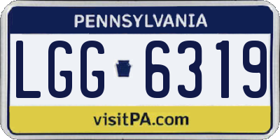 PA license plate LGG6319
