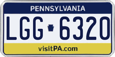 PA license plate LGG6320
