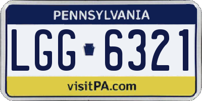 PA license plate LGG6321