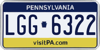 PA license plate LGG6322