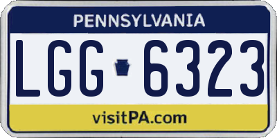 PA license plate LGG6323