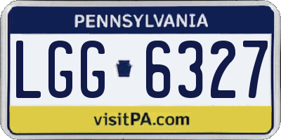 PA license plate LGG6327